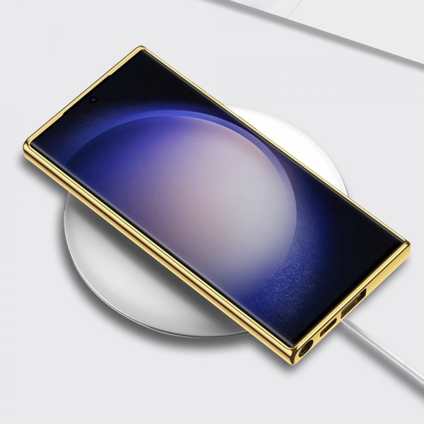 GKK Samsung Galaxy S23 Ultra Kuori Kangas Reunapinnoitus Vihreä