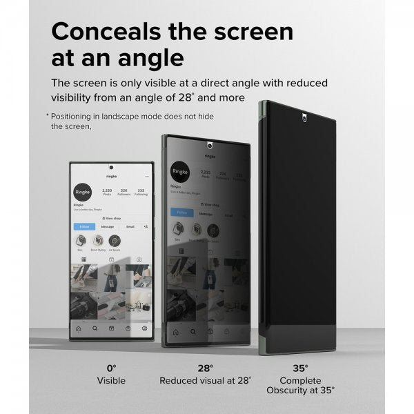 Ringke Samsung Galaxy S23 Ultra Näytönsuoja Privacy Dual Easy Film