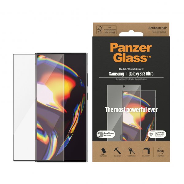 PanzerGlass Samsung Galaxy S23 Ultra -näytönsuoja Ultra-Wide Fit EasyAligner
