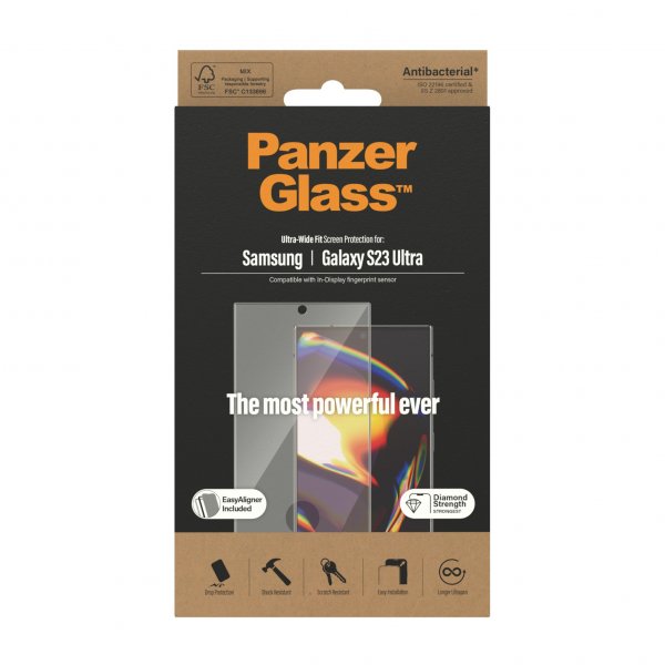 PanzerGlass Samsung Galaxy S23 Ultra -näytönsuoja Ultra-Wide Fit EasyAligner