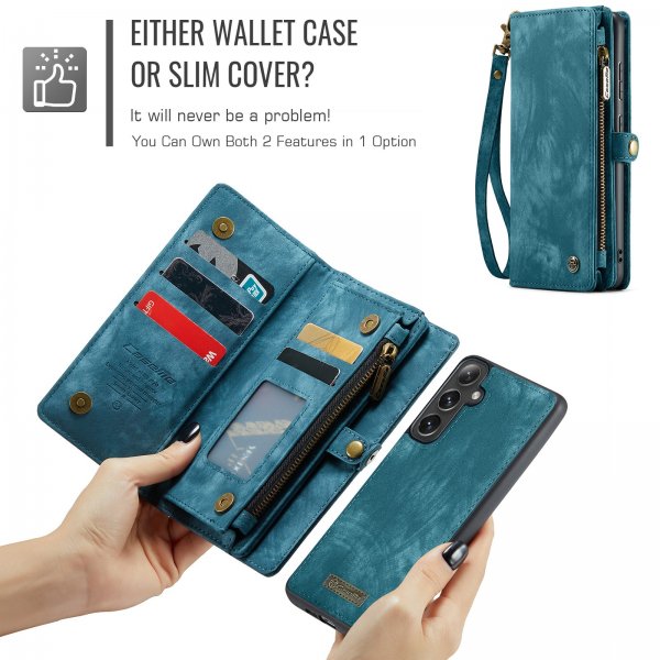 CaseMe Samsung Galaxy S24 FE -kotelo 008 Series Irrotettava kuori, sininen