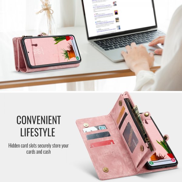 CaseMe Samsung Galaxy S24 FE Kotelo 008 Series Irrotettava Kuori Pinkki