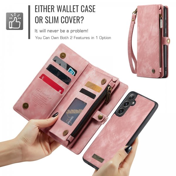 CaseMe Samsung Galaxy S24 FE Kotelo 008 Series Irrotettava Kuori Pinkki