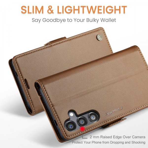 CaseMe Samsung Galaxy S24 FE Kotelo 023 Series Ruskea