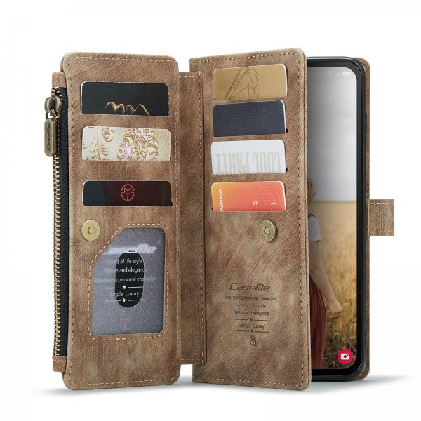CaseMe Samsung Galaxy S24 FE C30 Series Kotelo, Ruskea