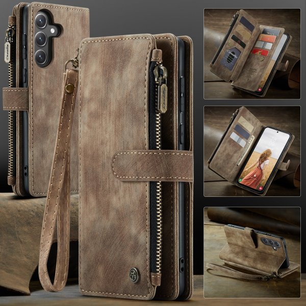 CaseMe Samsung Galaxy S24 FE C30 Series Kotelo, Ruskea