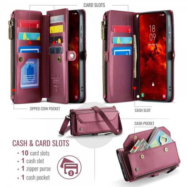 CaseMe Samsung Galaxy S24 FE Suojakuori C36-sarja Punainen