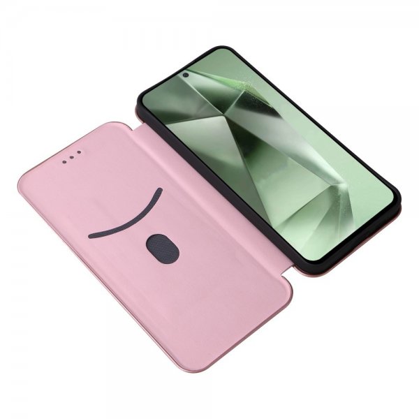 Samsung Galaxy S24 FE Kotelo hiilikuitutekstuuri ruusukulta