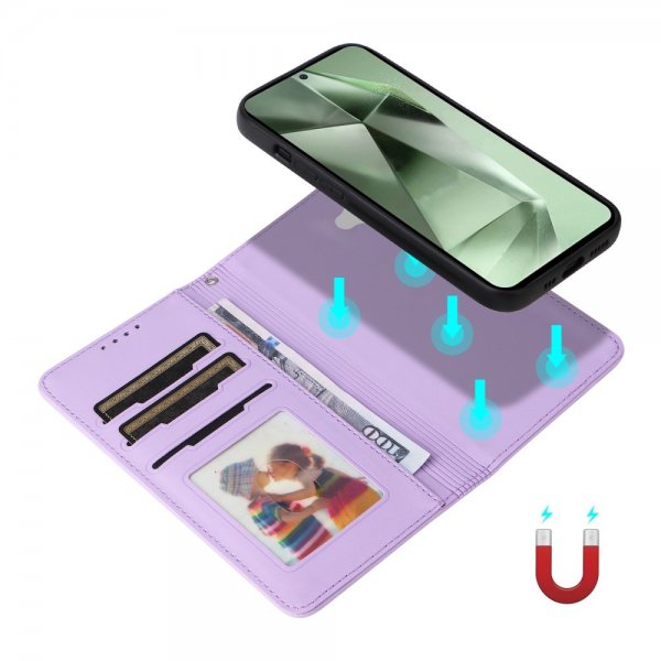 Betopnice Samsung Galaxy S24 FE -kuori irrotettavalla kannella 005 Violetti