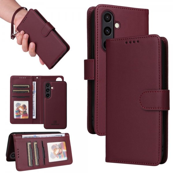 Betopnice Samsung Galaxy S24 FE -kuori irrotettavalla kuorella 005 punainen