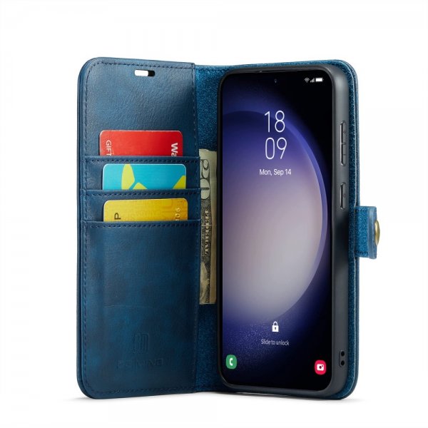Dg.Ming Samsung Galaxy S24 FE -kotelo irrotettavalla kuorella, sininen