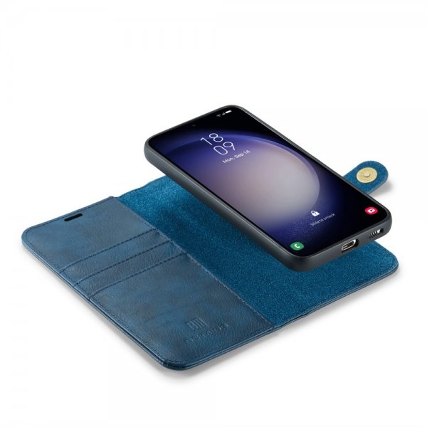 Dg.Ming Samsung Galaxy S24 FE -kotelo irrotettavalla kuorella, sininen