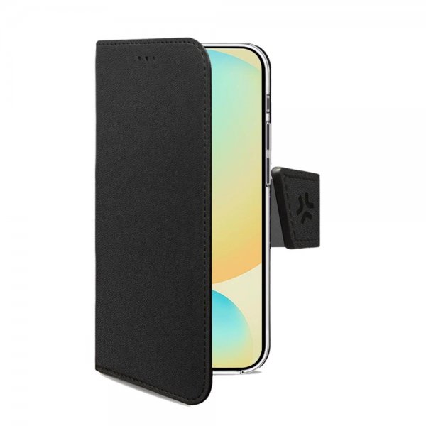 Celly Samsung Galaxy S24 FE -suojakuori Wally Wallet Case, musta