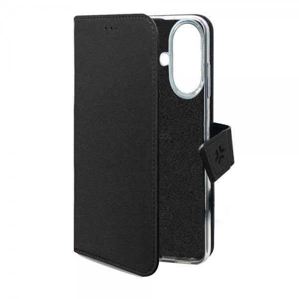 Celly Samsung Galaxy S24 FE -suojakuori Wally Wallet Case, musta
