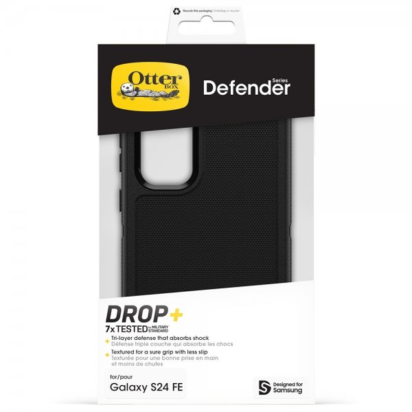 Otterbox Samsung Galaxy S24 FE Defender -suojakuori, musta