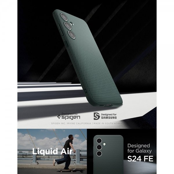 Spigen Samsung Galaxy S24 FE Kuori Liquid Air Abyss Green