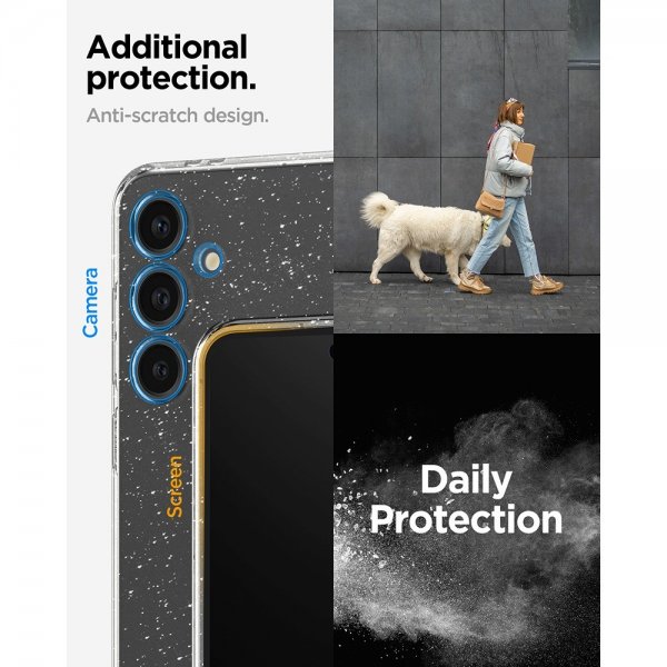 Spigen Samsung Galaxy S24 FE Suojakuori Liquid Crystal Glitter Crystal Quartz