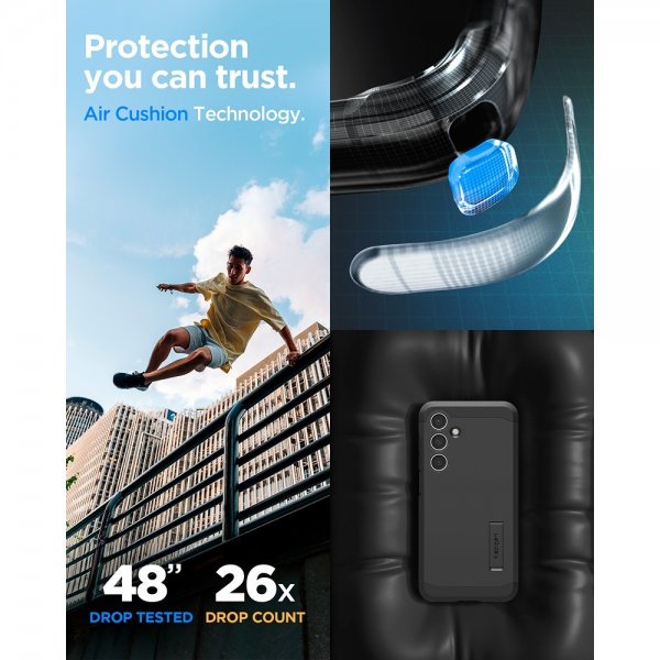 Spigen Samsung Galaxy S24 FE Suojakuori Tough Armor MagFit Musta