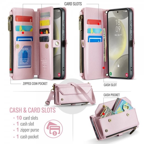 CaseMe Samsung Galaxy S24 C36 Series -suojakotelo, pinkki