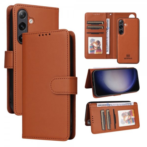 Betopnice Samsung Galaxy S24 Suojakotelo irrotettavalla kuorella 005 Ruskea