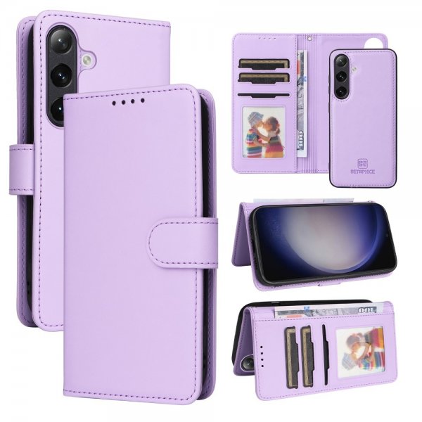 Betopnice Samsung Galaxy S24 -suojakotelo irrotettavalla kuorella 005 Violetti