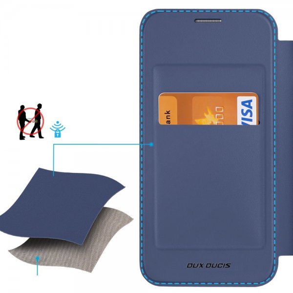 Dux Ducis Samsung Galaxy S24 -kuori Skin X Pro Series Kickstand MagSafe sininen