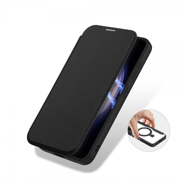 Dux Ducis Samsung Galaxy S24 -kuori Skin X Pro Series Kickstand MagSafe musta