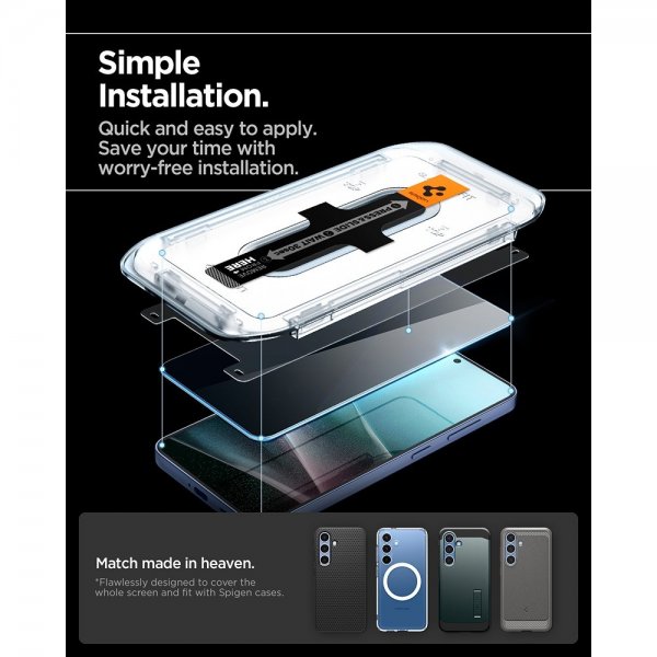Spigen Samsung Galaxy S24/Galaxy S25 Näytönsuoja GLAS.tR EZ Fit Privacy 2-pack