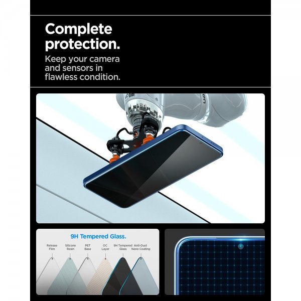 Spigen Samsung Galaxy S24/Galaxy S25 Näytönsuoja GLAS.tR EZ Fit Privacy 2-pack