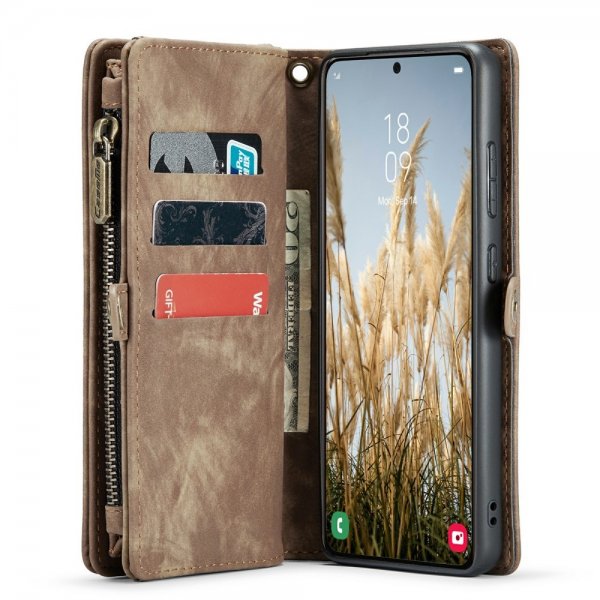 CaseMe Samsung Galaxy S24 Plus -kotelo 008 Series Irrotettava kuori Ruskea