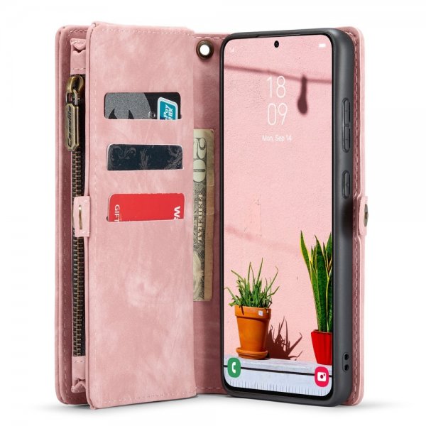 CaseMe Samsung Galaxy S24 Plus -kotelo, 008-sarja, irrotettava kuori, pinkki