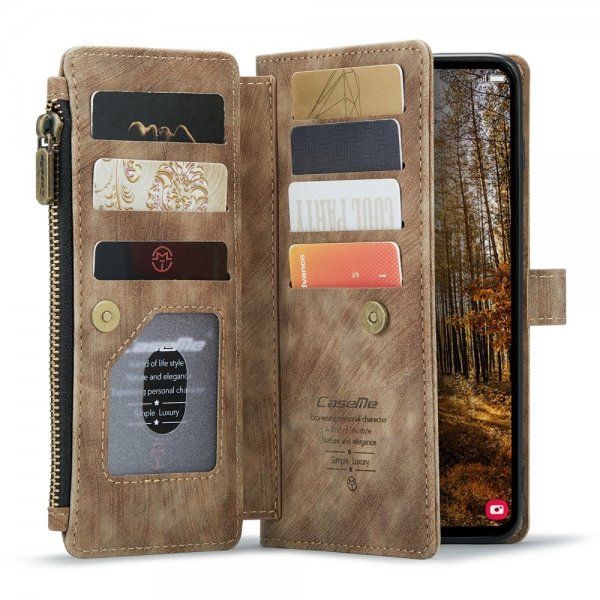 CaseMe Samsung Galaxy S24 Plus -kotelo C30-sarja Ruskea