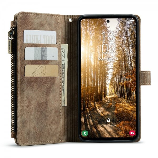 CaseMe Samsung Galaxy S24 Plus -kotelo C30-sarja Ruskea