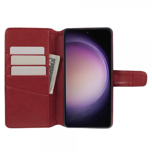 Nordic Covers Samsung Galaxy S24 Plus Essential Leather -suojakuori, Poppy Red