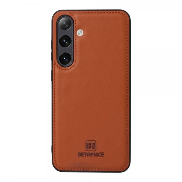 Betopnice Samsung Galaxy S24 Plus -kotelo irrotettavalla kuorella 005 ruskea