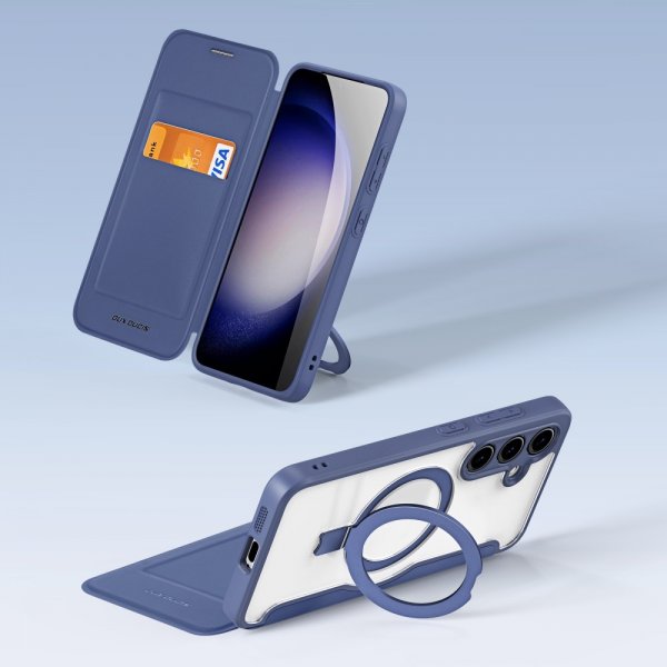 Dux Ducis Samsung Galaxy S24 Plus -kotelo Skin X Pro Series Jalusta MagSafe Sininen