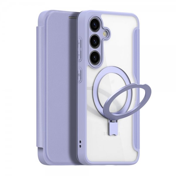 Dux Ducis Samsung Galaxy S24 Plus -kotelo, Skin X Pro Series, jalusta, MagSafe, violetti