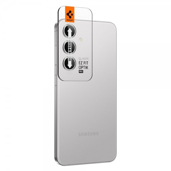 Spigen Samsung Galaxy S24 Plus Kameran linssinsuoja GLAS.tR EZ Fit Optik Pro 2-pakkaus Harmaa