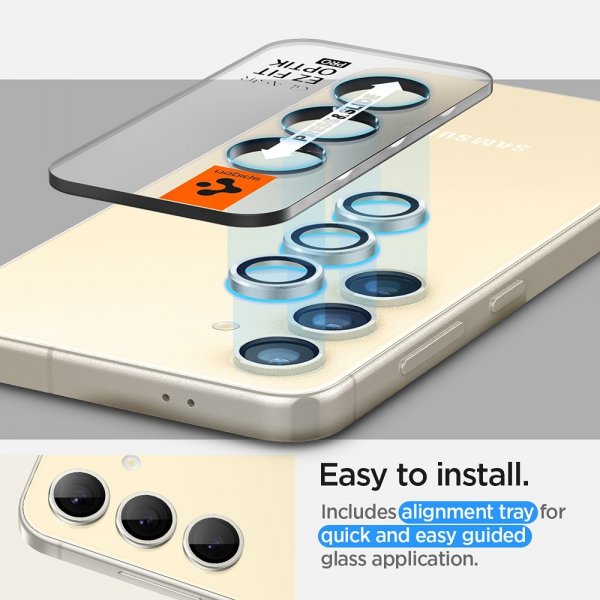 Spigen Samsung Galaxy S24 Plus Kameran linssisuojaus GLAS.tR EZ Fit Optik Pro 2-pakkaus Kulta