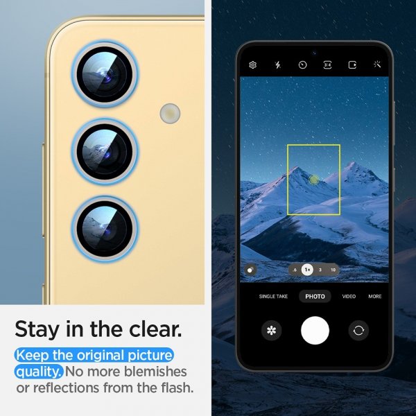 Spigen Samsung Galaxy S24 Plus Kameran linssisuojaus GLAS.tR EZ Fit Optik Pro 2-pakkaus Kulta