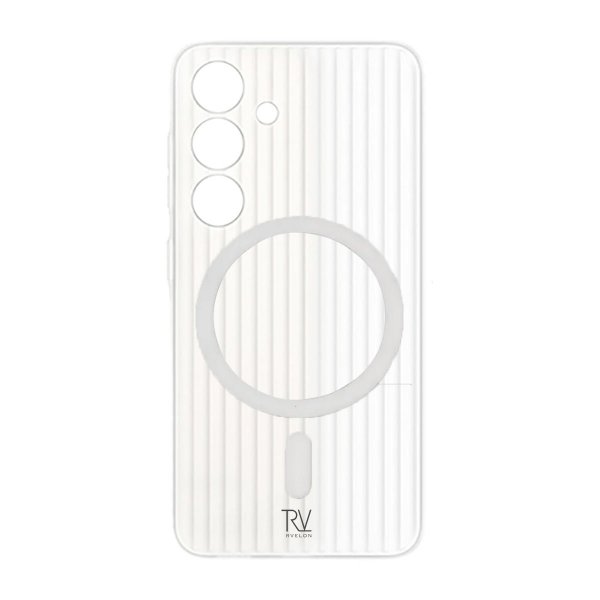 Rvelon Samsung Galaxy S24 Plus Kuoret, aallotettu, MagSafe, valkoinen