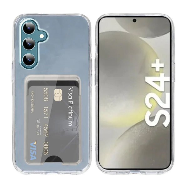Rvelon Samsung Galaxy S24 Plus Kuoret Korttipidike Läpinäkyvä