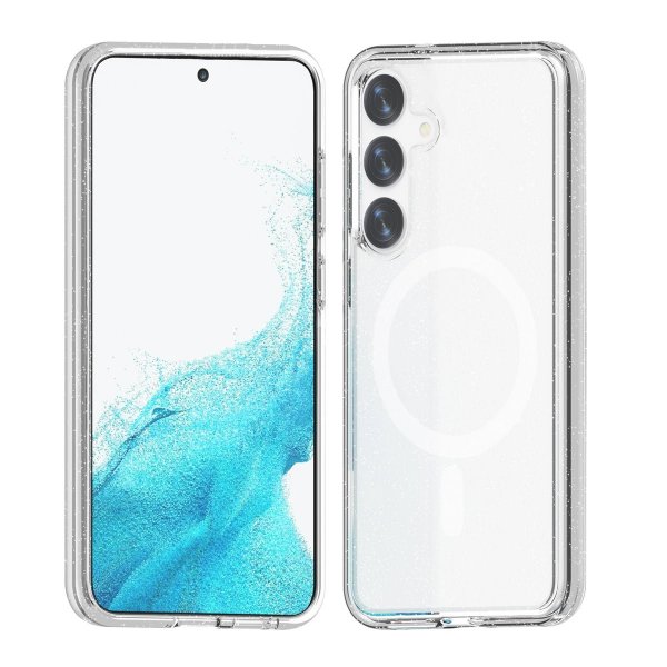 Samsung Galaxy S24 Plus Kuoret Glitter Iskunvaimennus Läpinäkyvä