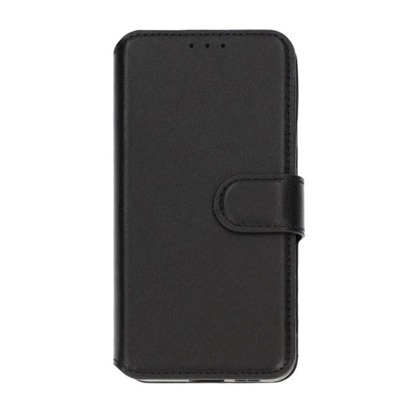 Rvelon Samsung Galaxy S24 Plus Kotelo, aitoa nahkaa, korttipaikat, musta