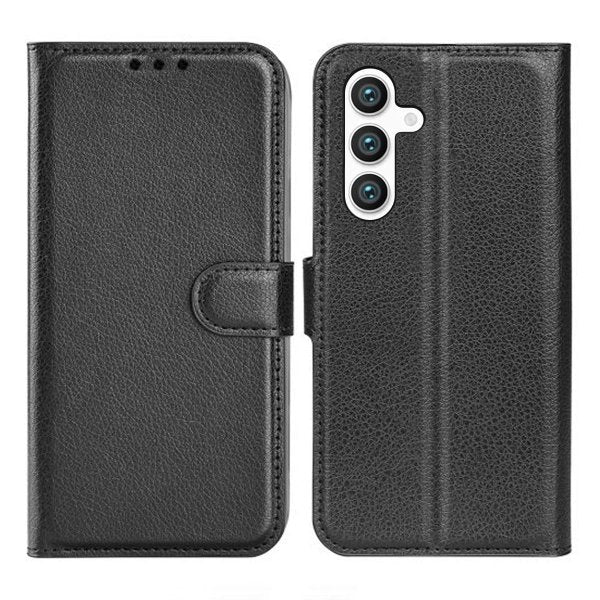 Samsung Galaxy S24 Plus -kotelo jalustalla, musta