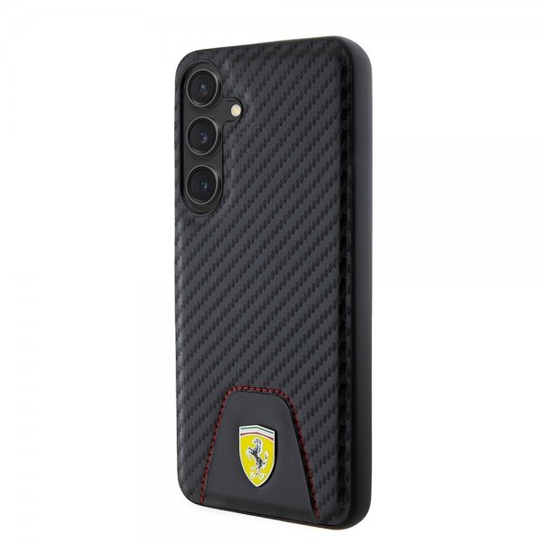Ferrari Samsung Galaxy S24 Plus Suojakuori Carbon & Stripe Musta