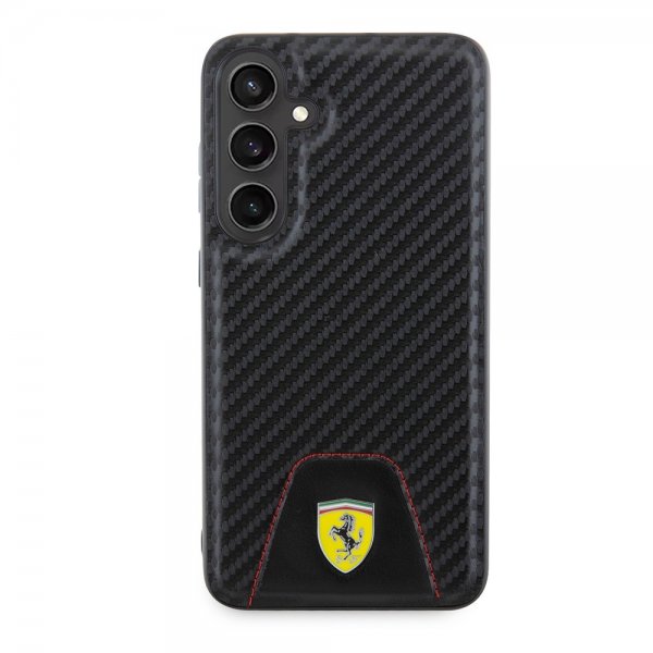 Ferrari Samsung Galaxy S24 Plus Suojakuori Carbon & Stripe Musta