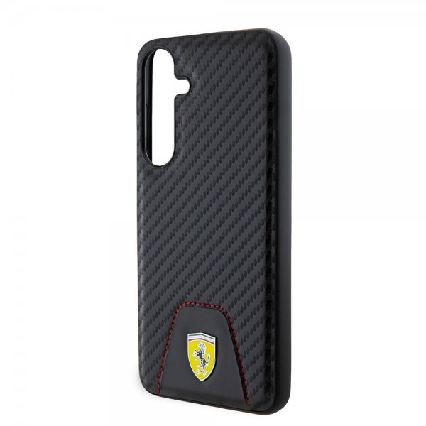 Ferrari Samsung Galaxy S24 Plus Suojakuori Carbon & Stripe Musta