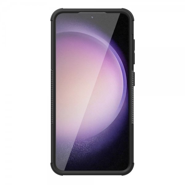 Samsung Galaxy S24 Plus Kuori Renkaan kuvio Jalusta Musta