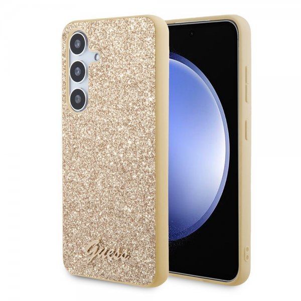 Guess Samsung Galaxy S24 Plus Kuori Fixed Glitter Kulta